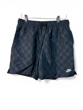 Nike Men's Black Checkered Shorts Medium NWT